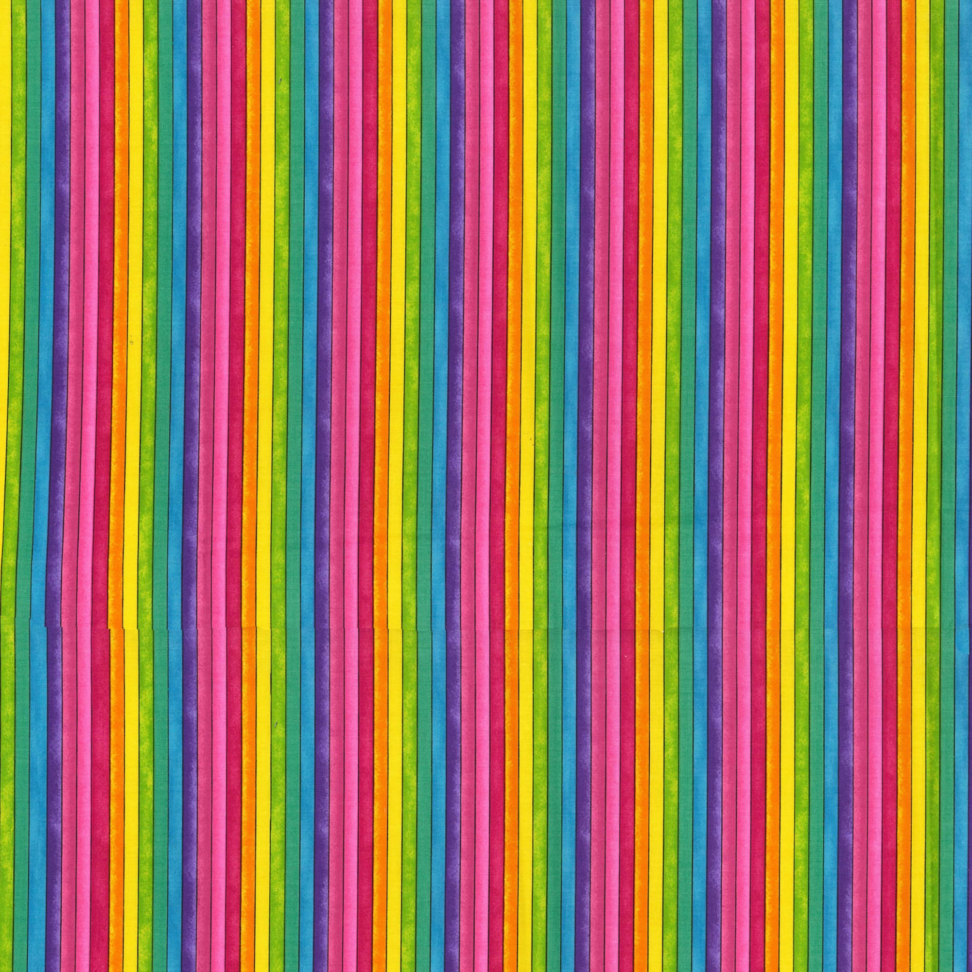 Fabric Traditions Multicolor Bright Stripes Cotton Fabric